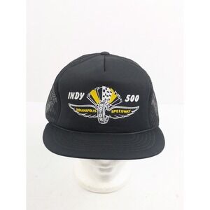 Vintage‎ Indianapolis Motor Speedway Indy 500 Trucker Snapback Mesh Hat Racing